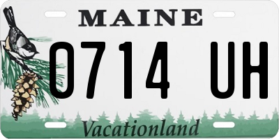 ME license plate 0714UH