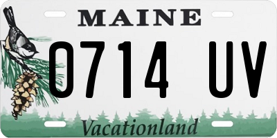 ME license plate 0714UV