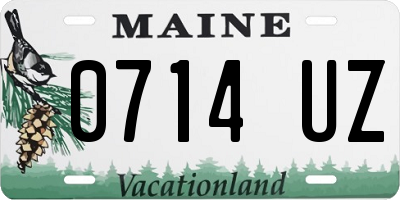 ME license plate 0714UZ