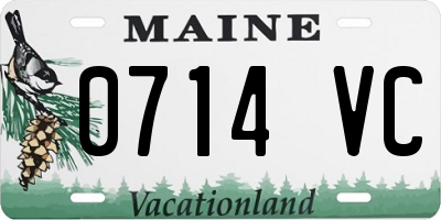 ME license plate 0714VC