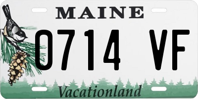 ME license plate 0714VF