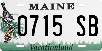 ME license plate 0715SB