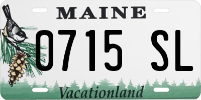 ME license plate 0715SL