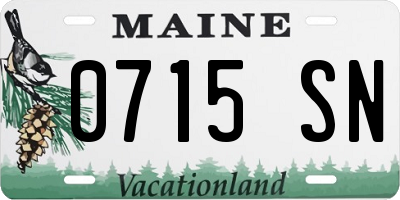ME license plate 0715SN