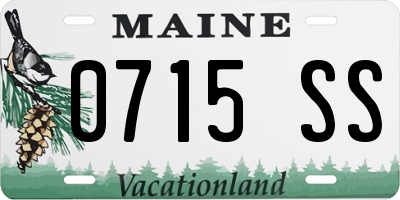 ME license plate 0715SS