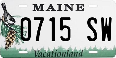 ME license plate 0715SW