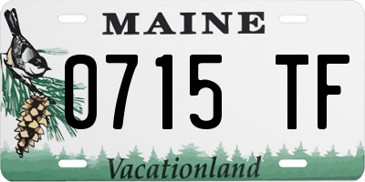 ME license plate 0715TF
