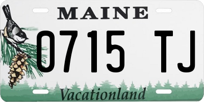 ME license plate 0715TJ
