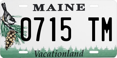 ME license plate 0715TM