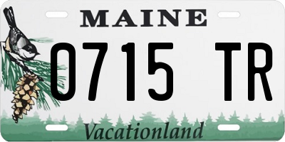 ME license plate 0715TR