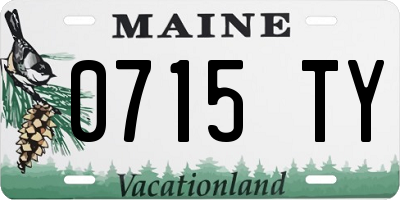 ME license plate 0715TY