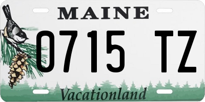 ME license plate 0715TZ