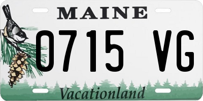 ME license plate 0715VG
