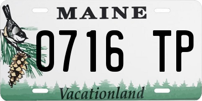 ME license plate 0716TP