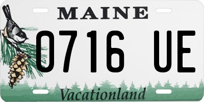 ME license plate 0716UE