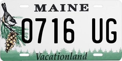 ME license plate 0716UG