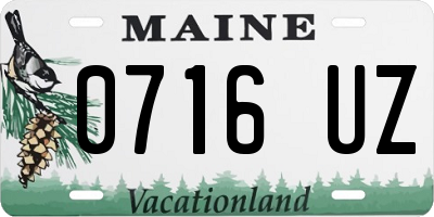 ME license plate 0716UZ