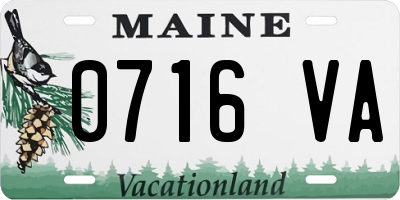 ME license plate 0716VA