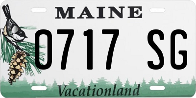 ME license plate 0717SG