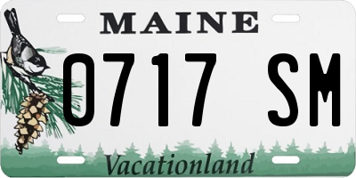 ME license plate 0717SM