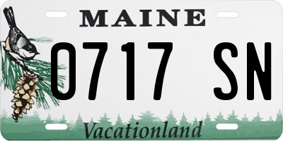 ME license plate 0717SN