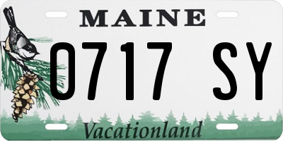 ME license plate 0717SY