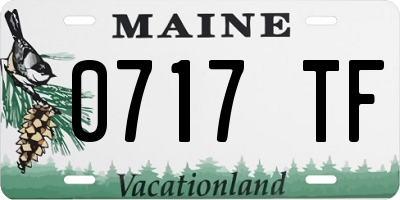 ME license plate 0717TF