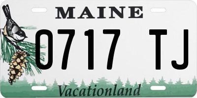 ME license plate 0717TJ