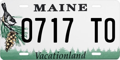 ME license plate 0717TO