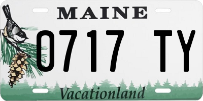 ME license plate 0717TY