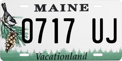 ME license plate 0717UJ