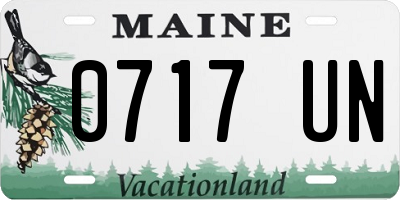 ME license plate 0717UN