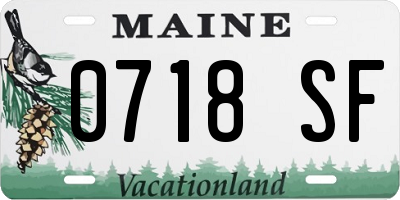 ME license plate 0718SF
