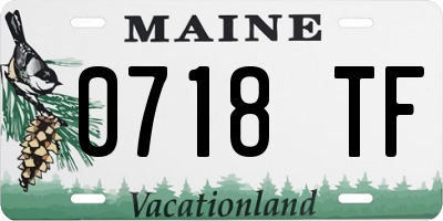 ME license plate 0718TF
