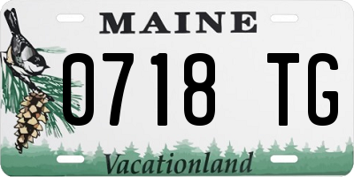 ME license plate 0718TG