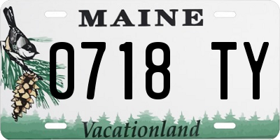 ME license plate 0718TY