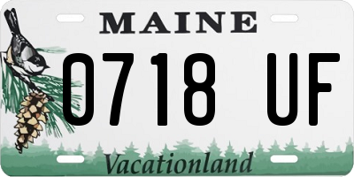 ME license plate 0718UF