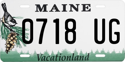 ME license plate 0718UG