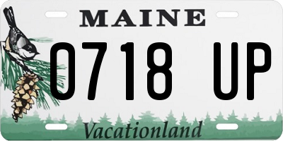 ME license plate 0718UP