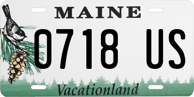 ME license plate 0718US