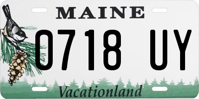 ME license plate 0718UY