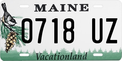 ME license plate 0718UZ