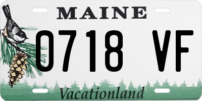ME license plate 0718VF