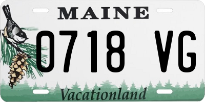 ME license plate 0718VG