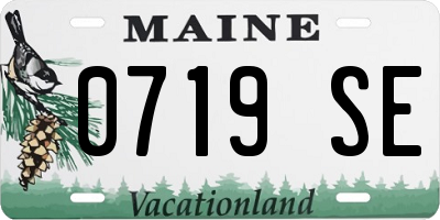 ME license plate 0719SE
