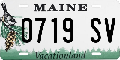ME license plate 0719SV