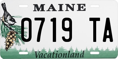 ME license plate 0719TA