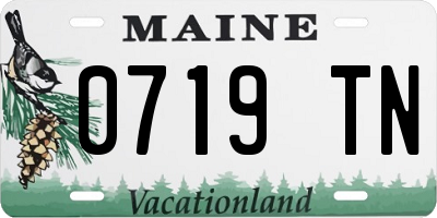 ME license plate 0719TN