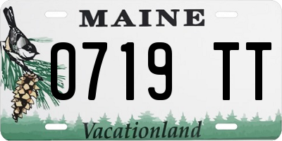 ME license plate 0719TT