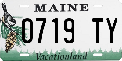 ME license plate 0719TY